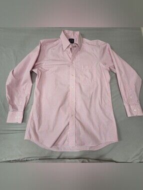 Eagle Shirtmakers 15.5 Pink Check Button Down
